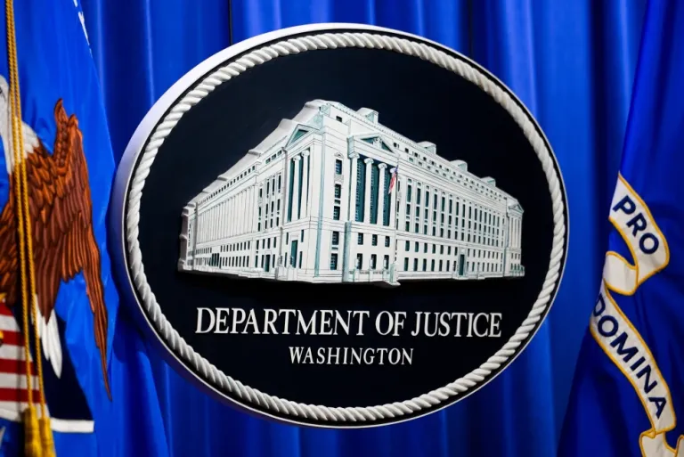U.S. Department of Justice logo.