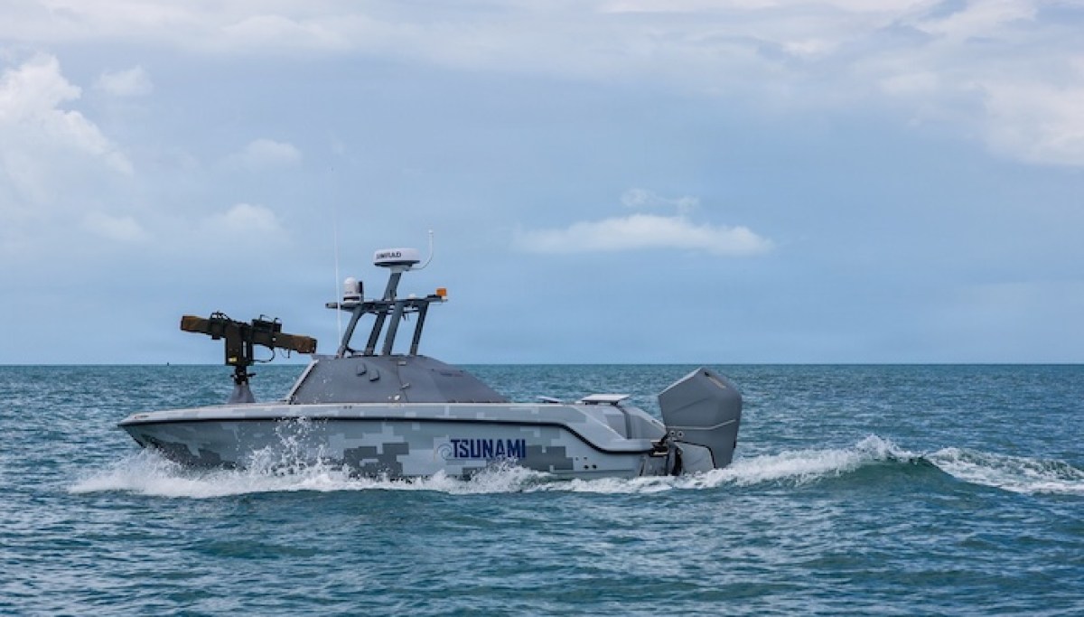 Naval drone rescues two pilots after helicopter crash