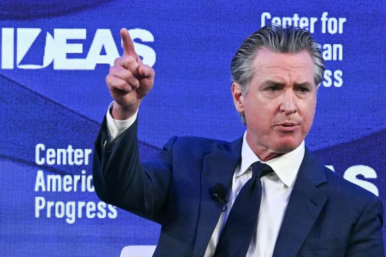 Gov. Gavin Newsom (D-CA) speaks during the The Center for American Progress IDEAS Conference in Washington, DC on May 19, 2026.