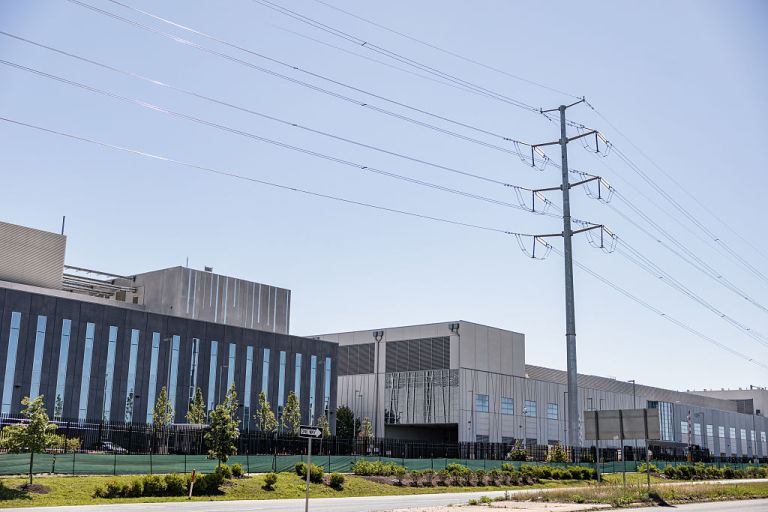 A CloudHQ data center in Ashburn, Virginia, US, on Sunday, May 31, 2026. (Lexi Critchett/Bloomberg via Getty Images)