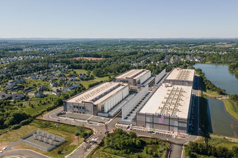 An Amazon Web Services data center in Aldie, Virginia, on Sunday, May 31, 2026. (Lexi Critchett/Bloomberg via Getty Images)