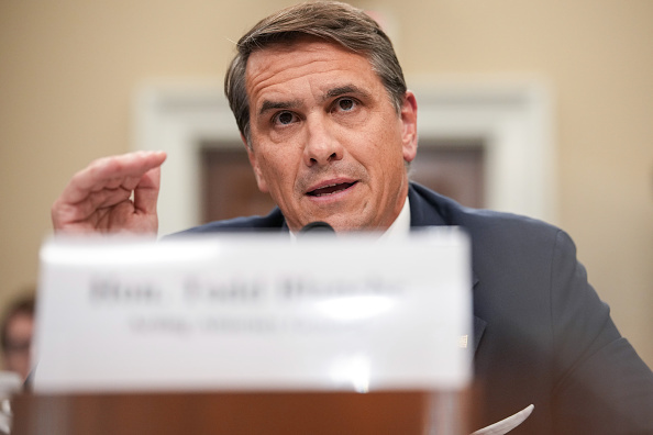 Acting Attorney General Todd Blanche testifies during a House Appropriations Subcommittee on Commerce, Justice, Science, and Related Agencies hearing