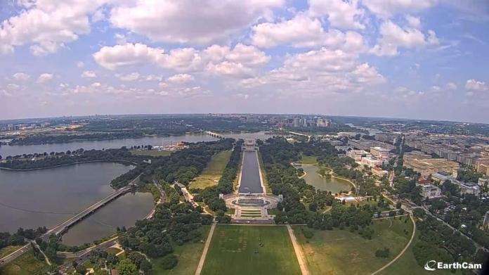 A carving of the numbers ‘8647’ has appeared on the National Mall