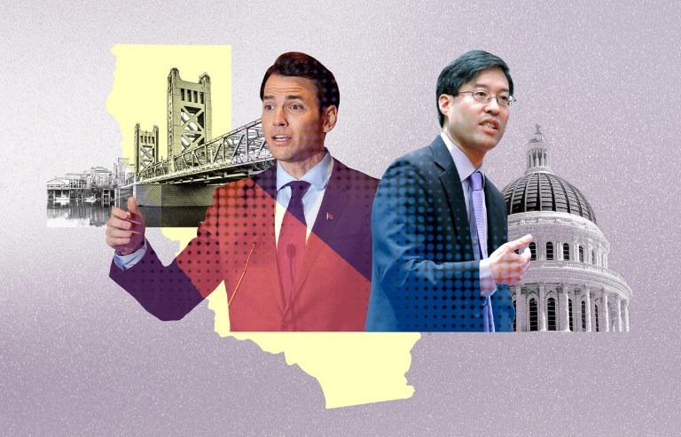 (Examiner illustration; Marcio Jose Sanchez/AP; Rich Pedroncelli/AP; Getty Images)
