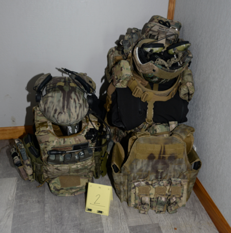 Tactical gear recovered by the FBI