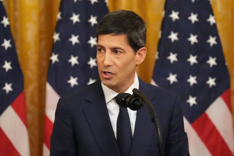Federal Reserve Chairman Kevin Warsh speaks during his swearing-in in the East Room of the White House, Friday, May 22, 2026, in Washington