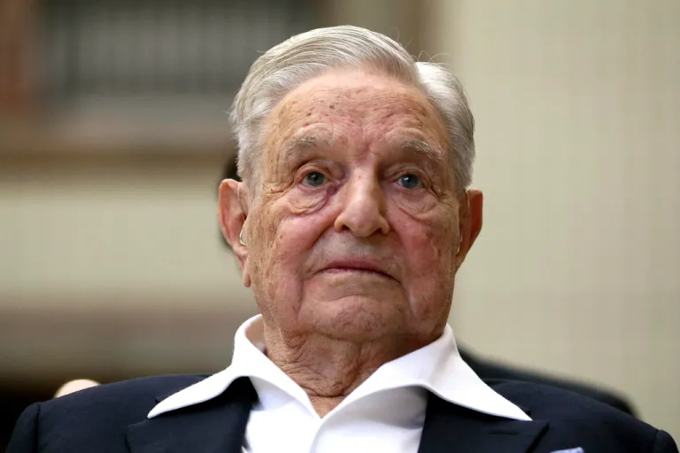George Soros, founder and chairman of the Open Society Foundations, looks before the Joseph A. Schumpeter award ceremony in Vienna, Austria, June 21, 2019. (AP Photo/Ronald Zak)
