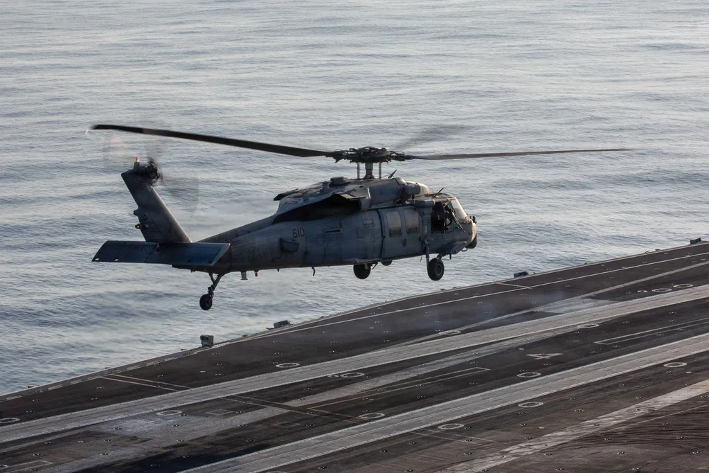 Navy searching for one crew member of helicopter that conducted emergency landing in Arabian Sea