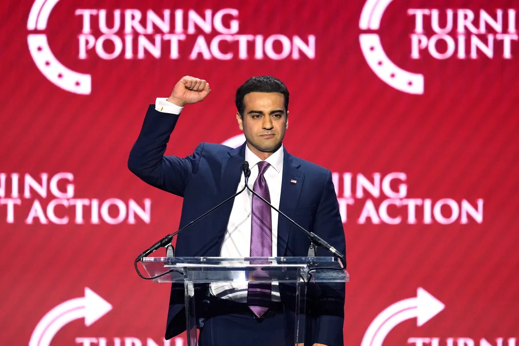 Rep. Abe Hamadeh (R-AZ) speaks at a Turning Point USA event.