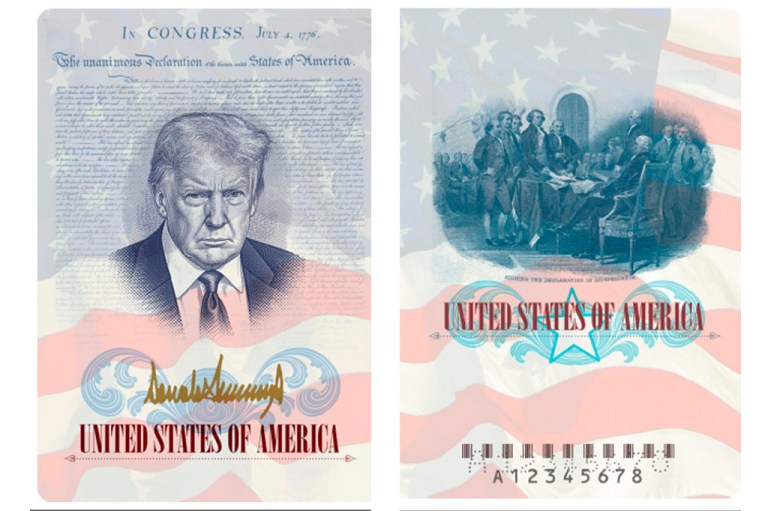 Trump passport.