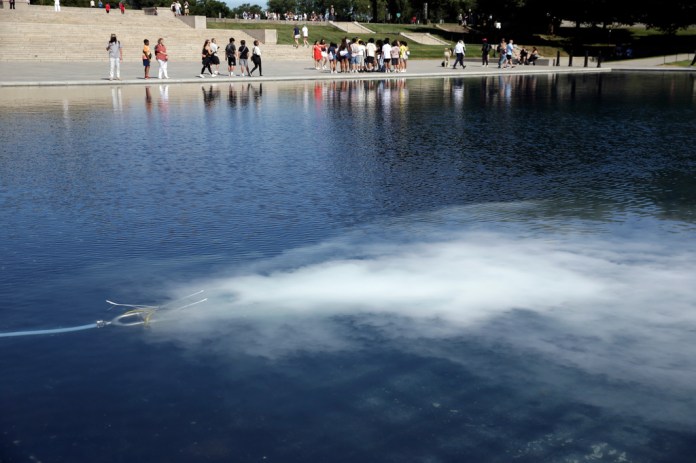 Reflecting Pool algae was 'in the pipes' Burgum says despite Trump blaming vandals