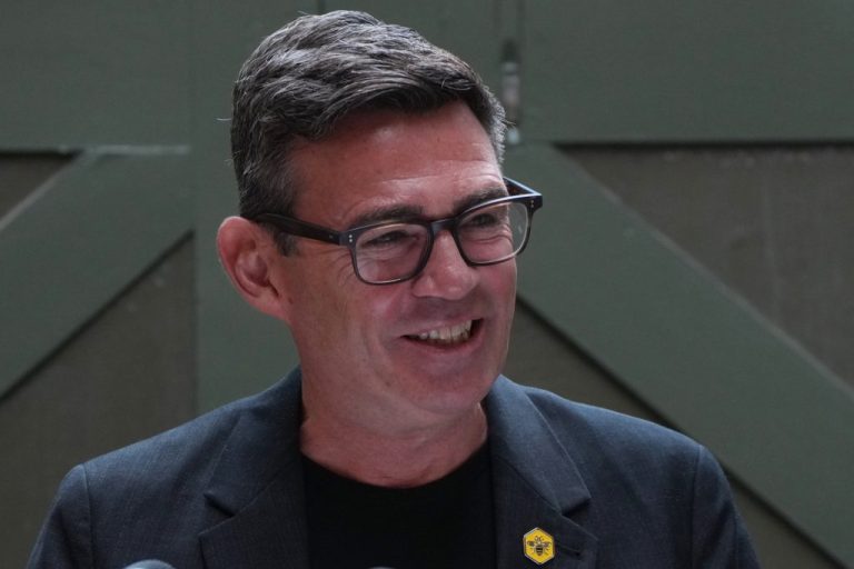 Labour Party's Andy Burnham delivers a speech at the People's History Museum in Manchester, England, Monday, June 29, 2026.