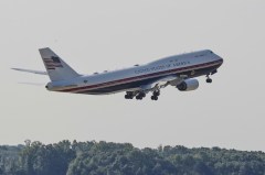PHOTOS: Trump debuts new Air Force One plane from Qatar