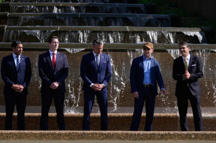 Defense Secretary Pete Hegseth attends a D.C. Safe and Beautiful Task Force ceremony, Thursday, July 2, 2026, in Washington.