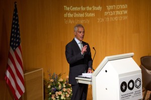 Rahm Emanuel tells Israelis that he understands their ‘cynicism’ and ‘anger’