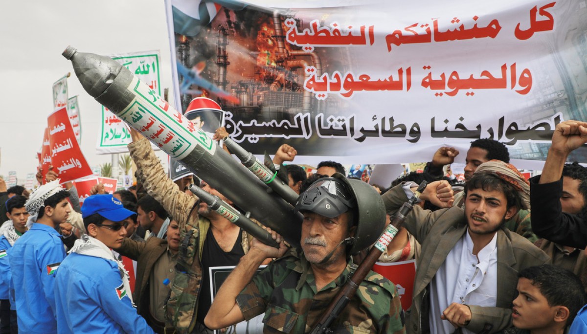 Houthis fire missiles and drones at Saudi Arabia in response to strikes on a Yemeni city