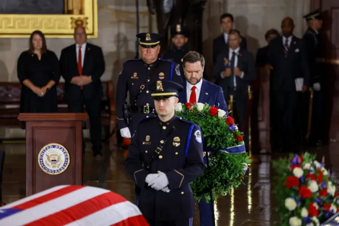 JD Vance at Lindsey Graham's funeral