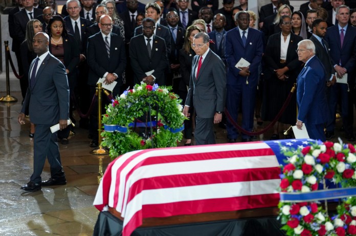 Sen. John Barrasso at Lindsey Graham's funeral