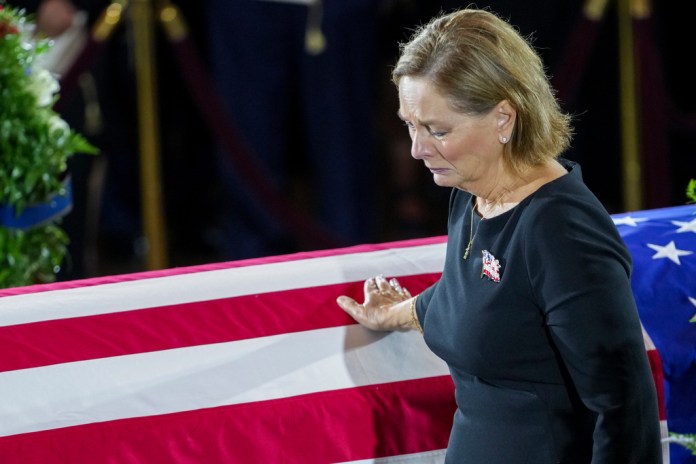 Darlene Graham Nordone at Lindsey Graham's funeral