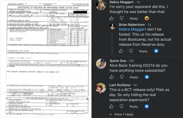 Tennessee Republican accused of trying to ‘deceive’ voters by posting training form to prove Marine service