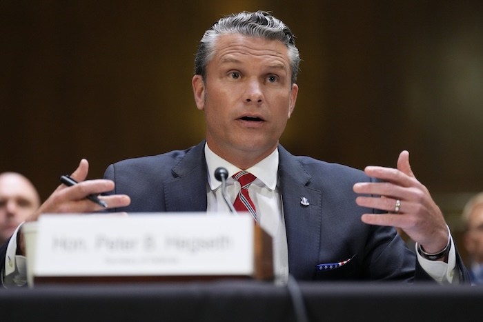 War Secretary Pete Hegseth.
