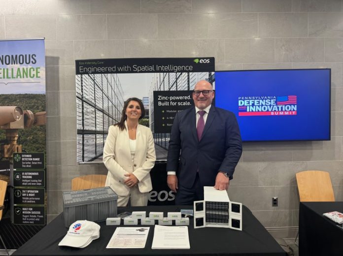 Chief Administration Officer Michelle Buczkowski and CEO Joe Mastrangelo of Eos Energy Enterprises.
