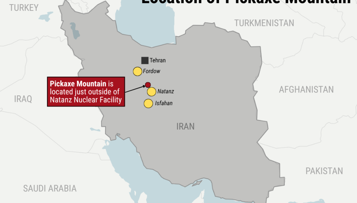 What is Pickaxe Mountain, and why has it become central to the Iran conflict?