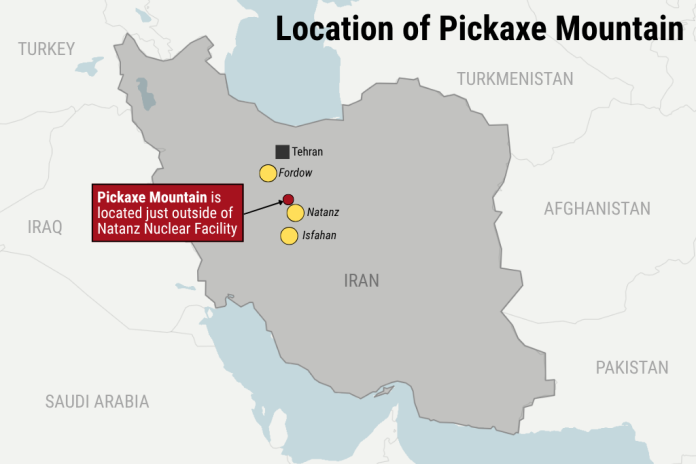 What is Pickaxe Mountain, and why has it become central to the Iran conflict?