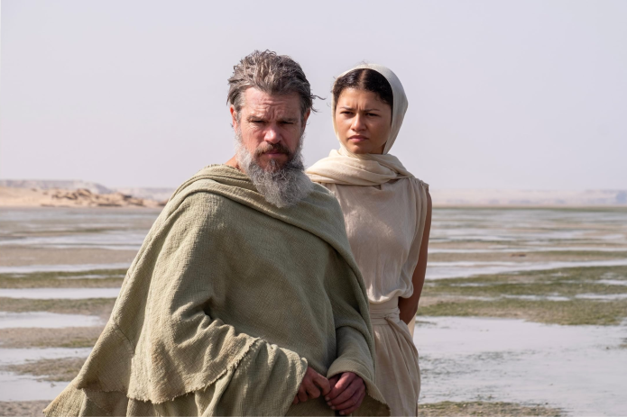 Matt Damon and Zendaya in "The Odyssey." (Melinda Sue Gordon/Universal Pic/Melinda via IMDB)