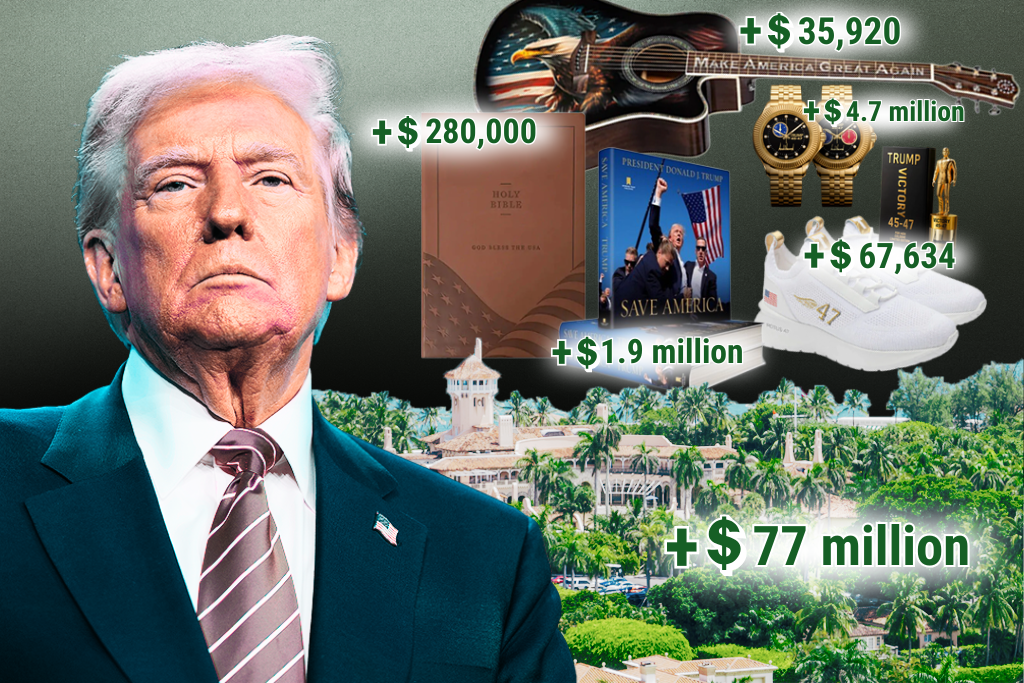 Bibles, cologne, and sneakers: All the ways Trump makes money