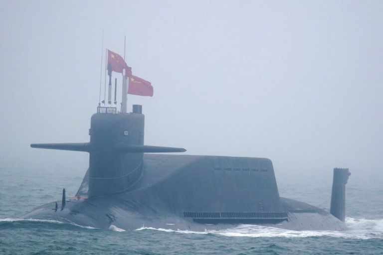 A Chinese nuclear submarine.