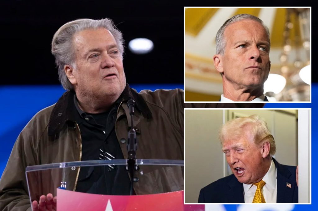 Steve Bannon predicts Todd Blanche fight could be final straw for Trump’s relationship with Thune