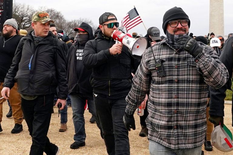 Members of the Proud Boys on Jan. 6, 2021.