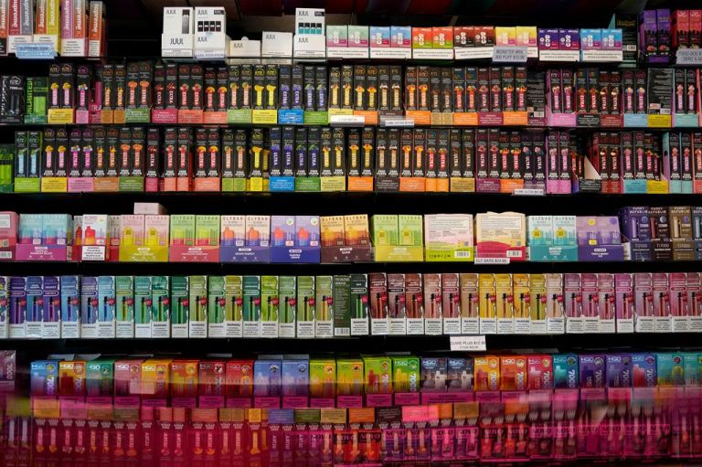 Vape products on display.