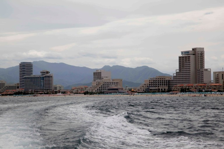 Part of the Wonsan-Kalma resort is seen in Wonsan, Kangwon Province, North Korea, Tuesday, July 1, 2025. (AP Photo/Jon Chol Jin)