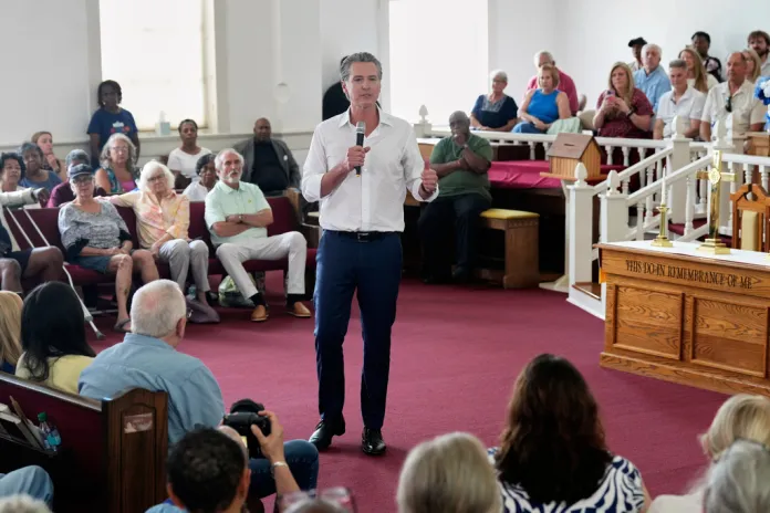 Newsom heads South as he builds his national political profile Newsom heads South as he builds his national political profile