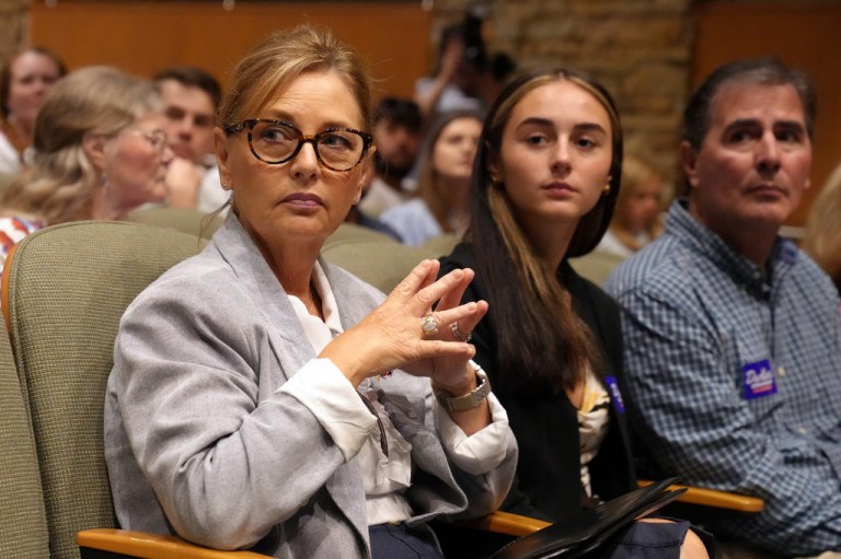 Sen. Darline Graham, from left, seated alongside daughter Nicole Nordone and husband Larry Nordone.