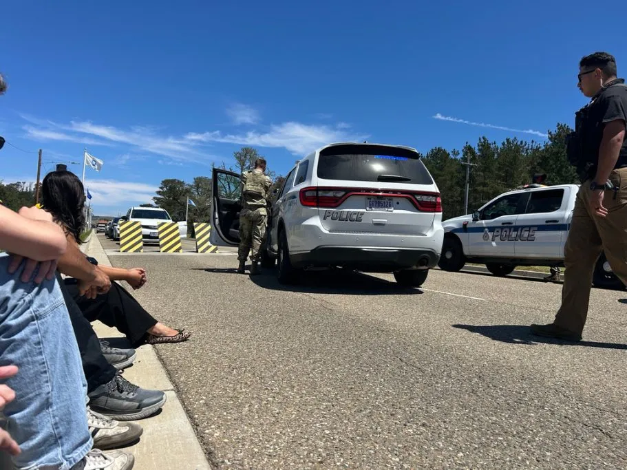 Space Force security officers hold reporters at gunpoint at California base