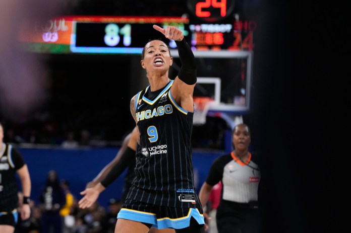 Natasha Cloud during a game when Enes Kanter attended