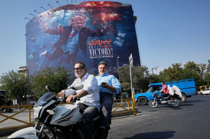 Trump billboard Iran