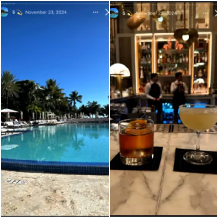 Social media posts shared by the Justice Department depict a defendant’s trip to Miami while he allegedly billed Medicaid for home care services in the Eastern District of Pennsylvania. (U.S. Department of Justice)