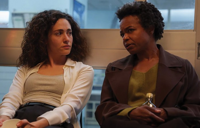 Emmy Rossum and Quincy Tyler Bernstine in "Furious." (Sarah Shatz Courtesy of Disney)