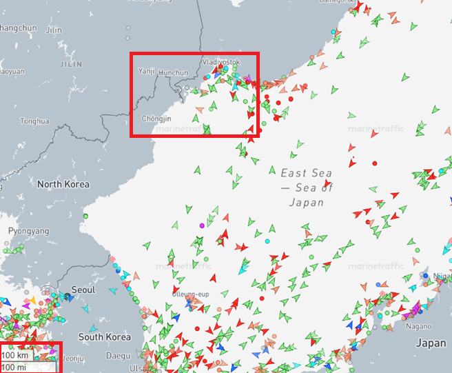 Cargo ship traffic