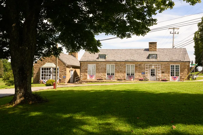 Historic buildings in Arthurdale recall the community’s origins as one of the nation’s best-known federal homestead experiments. (Justin Merriman/Washington Examiner)