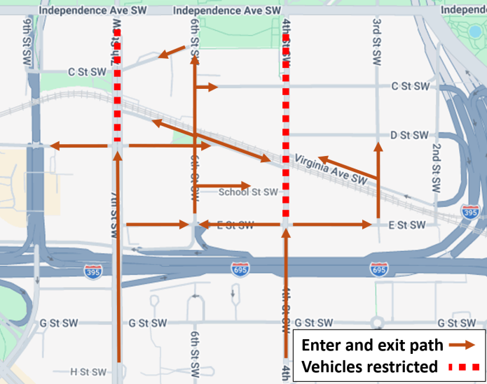 Downtown street closures. Credit: MPD 