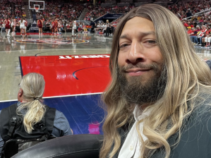 ‘The queen has arrived’: Royce White’s WNBA draft bid goes full wig at Fever game