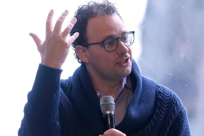 Dario Amodei, CEO & Co-Founder of Anthropic, speaks at the convening of the International Network of AI Safety Institutes at the Golden Gate Club at the Presidio in San Francisco, Nov. 20, 2024.