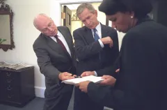 Bush and Condoleezza Rice say they briefly feared military shot down Flight 93