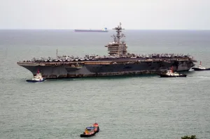 USS Abraham Lincoln docks in Thailand after 286 days at sea