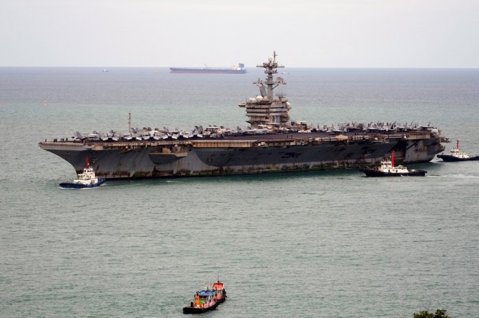 USS Abraham Lincoln docks in Thailand after 286 days at sea